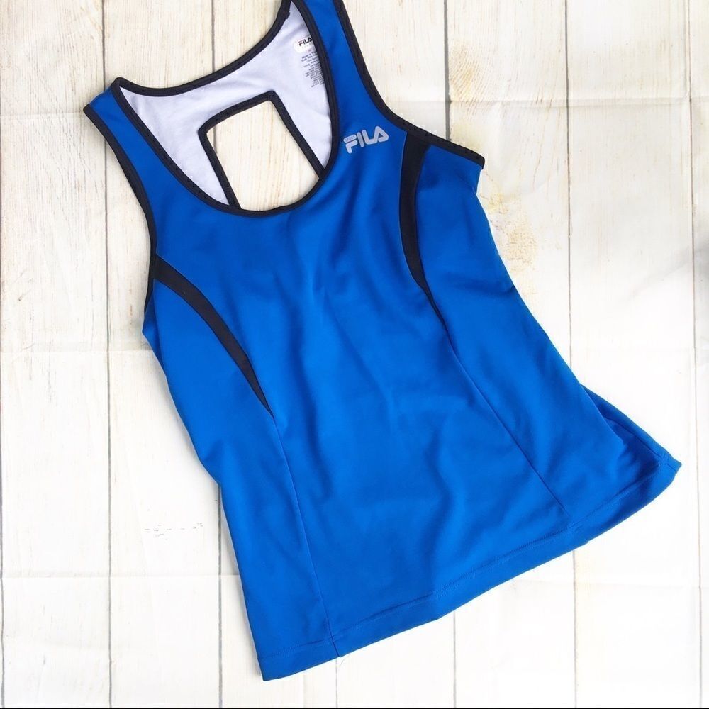 FILA Sport Blue Scoop Neck Tank Top M
